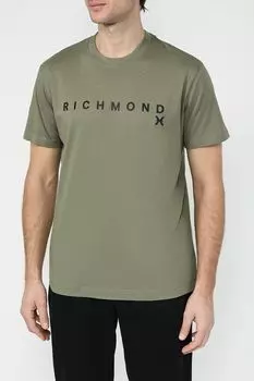 Футболка хлопковая с логотипом John Richmond