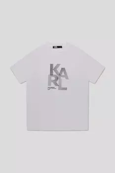 Футболка хлопковая с логотипом Karl Lagerfeld