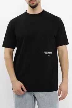 Футболка хлопковая с логотипом Karl Lagerfeld