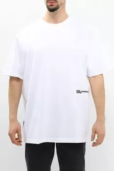 Футболка хлопковая с логотипом Karl Lagerfeld Jeans
