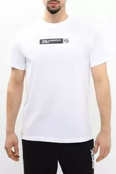 Футболка хлопковая с логотипом Karl Lagerfeld Jeans
