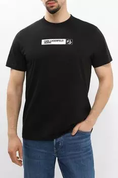 Футболка хлопковая с логотипом Karl Lagerfeld Jeans