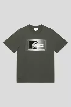 Футболка хлопковая с логотипом Lacoste