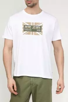 Футболка хлопковая с логотипом PEPE JEANS