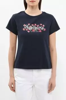 Футболка хлопковая с логотипом PEPE JEANS