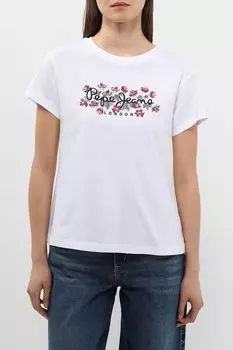 Футболка хлопковая с логотипом PEPE JEANS