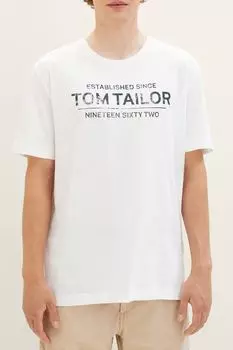 Футболка хлопковая с логотипом TOM TAILOR