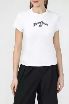 Футболка хлопковая с логотипом Tommy Jeans