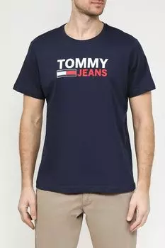 Футболка хлопковая с логотипом Tommy Jeans