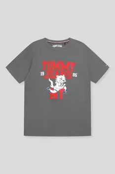Футболка хлопковая с логотипом Tommy Jeans