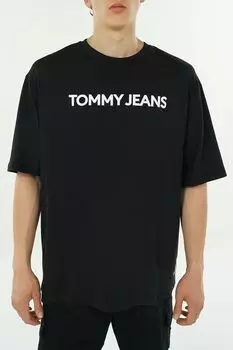 Футболка хлопковая с логотипом Tommy Jeans