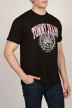 Футболка хлопковая с логотипом Tommy Jeans