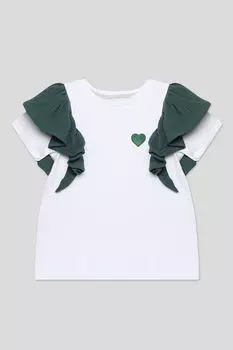 Футболка хлопковая с оборками KIDSPARAD