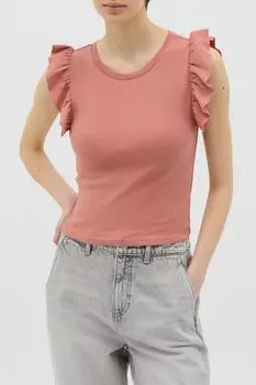 Футболка хлопковая с оборками OVS