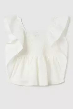 Футболка хлопковая с оборками OVS