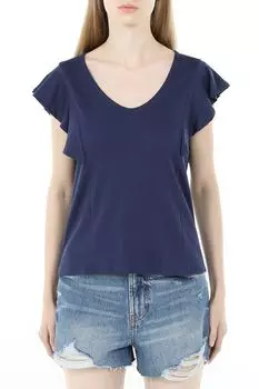 Футболка хлопковая с оборками OVS