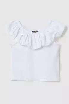 Футболка хлопковая с оборкой OVS