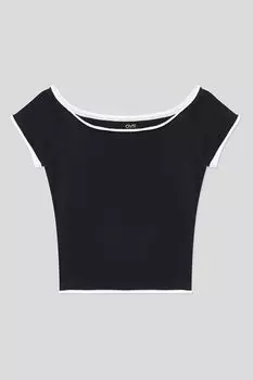 Футболка хлопковая с открытыми плечами OVS