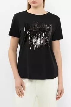 Футболка хлопковая с пайетками Comma,