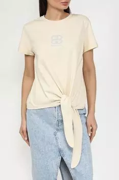 Футболка хлопковая с подолом на завязках BELUCCI