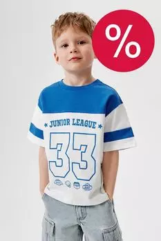 Футболка хлопковая с принтом ACOOLA