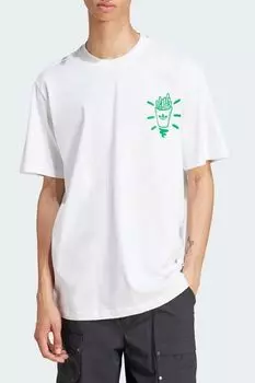 Футболка хлопковая с принтом Adidas