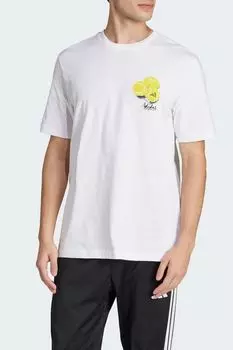 Футболка хлопковая с принтом Adidas