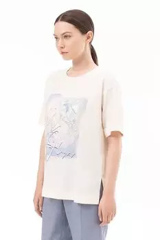 Футболка хлопковая с принтом ALEXANDER BOGDANOV