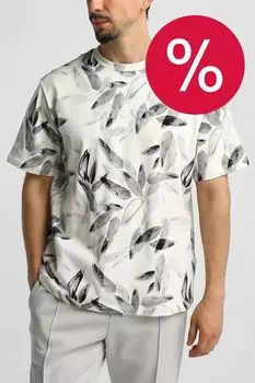 Футболка хлопковая с принтом Antony Morato