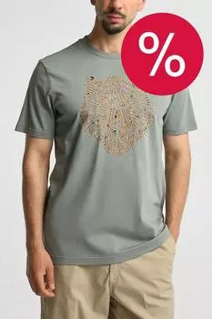 Футболка хлопковая с принтом Antony Morato