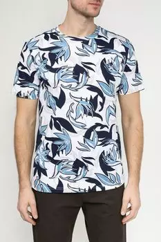 Футболка хлопковая с принтом Antony Morato