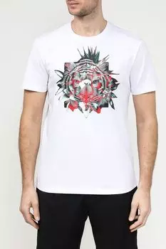 Футболка хлопковая с принтом Antony Morato