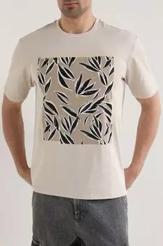 Футболка хлопковая с принтом Antony Morato