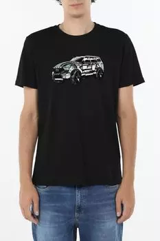 Футболка хлопковая с принтом Antony Morato