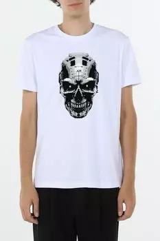 Футболка хлопковая с принтом Antony Morato