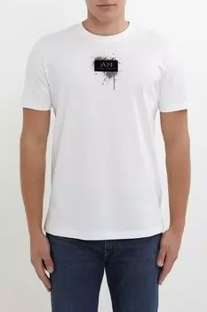 Футболка хлопковая с принтом Antony Morato