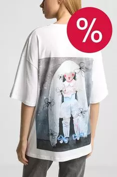 Футболка хлопковая с принтом Автопортрет ARTOGRAPH