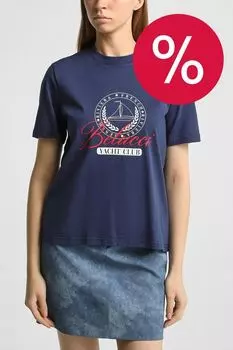 Футболка хлопковая с принтом BELUCCI