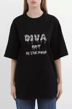 Футболка хлопковая с принтом BELUCCI