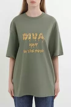 Футболка хлопковая с принтом BELUCCI