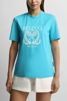 Футболка хлопковая с принтом BELUCCI