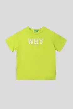 Футболка хлопковая с принтом Benetton