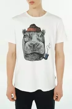 Футболка хлопковая с принтом Blend