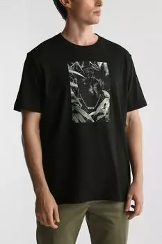 Футболка хлопковая с принтом BOSS