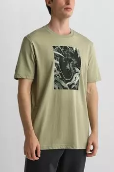 Футболка хлопковая с принтом BOSS