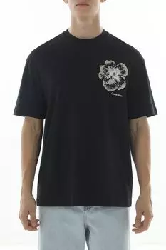 Футболка хлопковая с принтом Calvin Klein