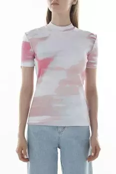 Футболка хлопковая с принтом Calvin Klein Jeans