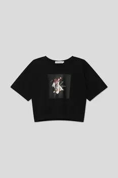 Футболка хлопковая с принтом Calvin Klein Jeans