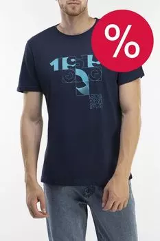 Футболка хлопковая с принтом Carrera Jeans