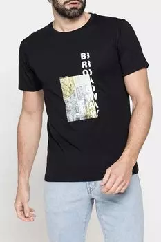 Футболка хлопковая с принтом Carrera Jeans